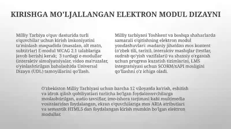 "Milliy Tarbiya" fanini oʻqitishning inklyuziv taʼlim va elektron-modulli shakli 4