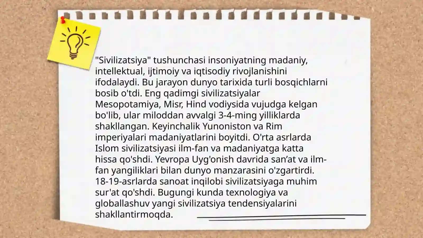 Tarix falsafasi, sivilizatsiya va madaniyat 4