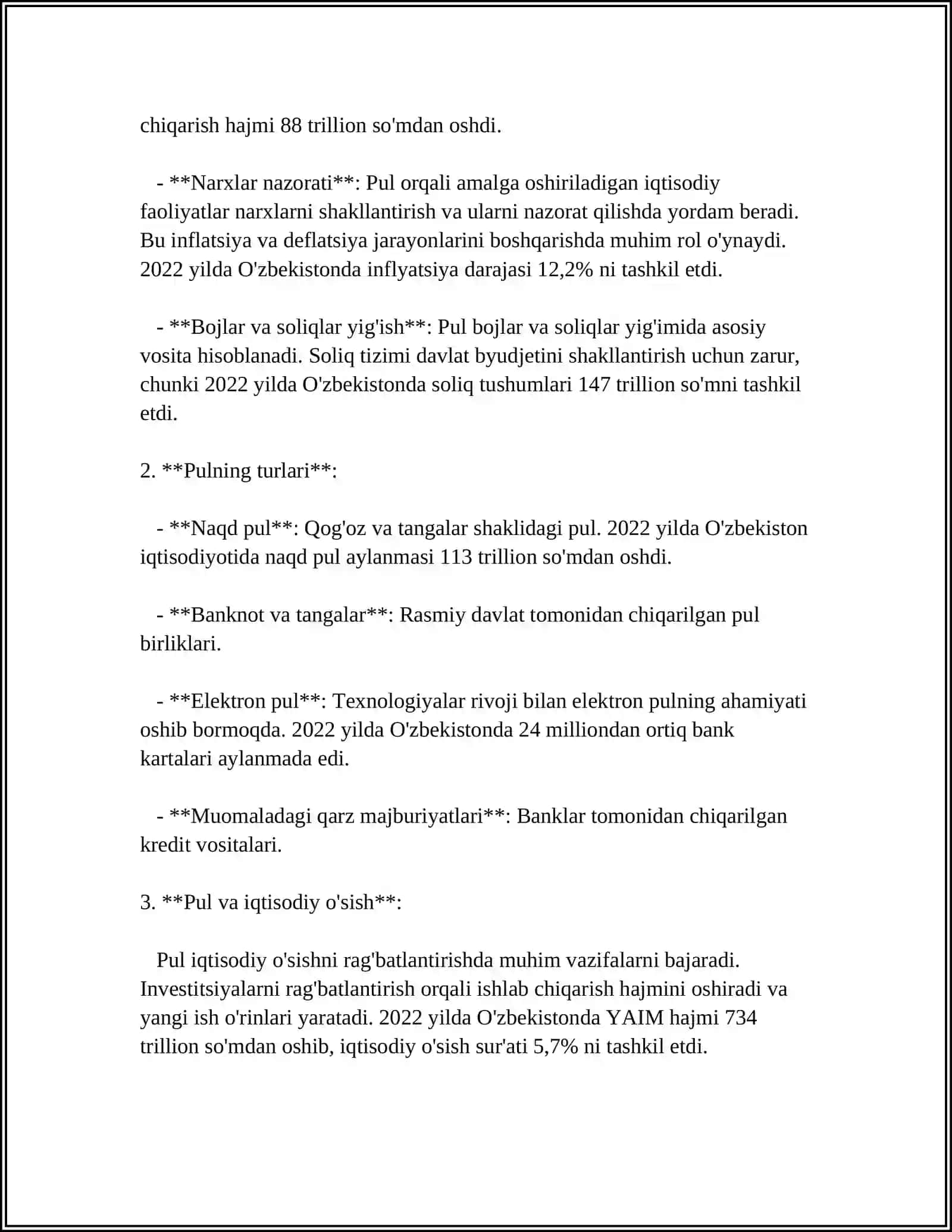Pulning Asosiy Vazifalari 4