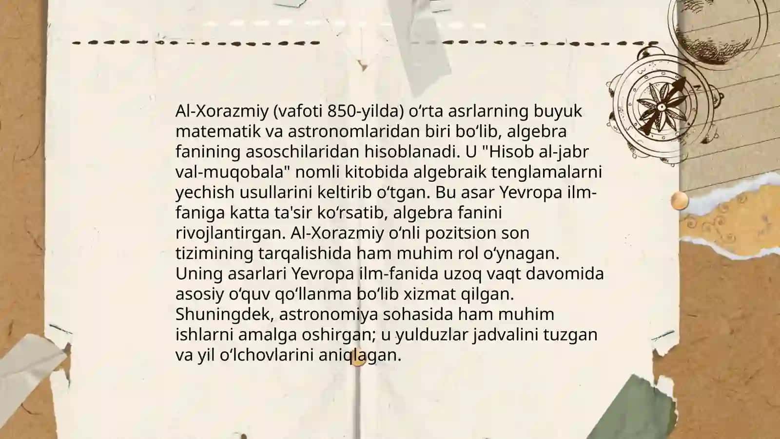 Oʻrta Osiyo allomalarining tarixiy va madaniy merosi 4