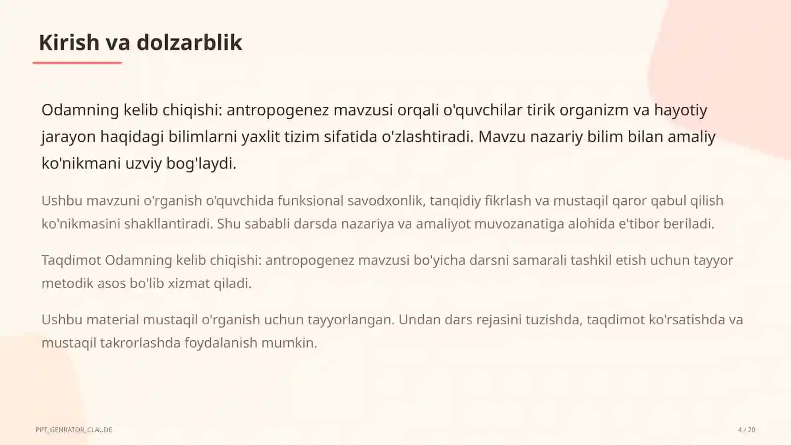 Odamning kelib chiqishi: antropogenez (11-sinf) 4