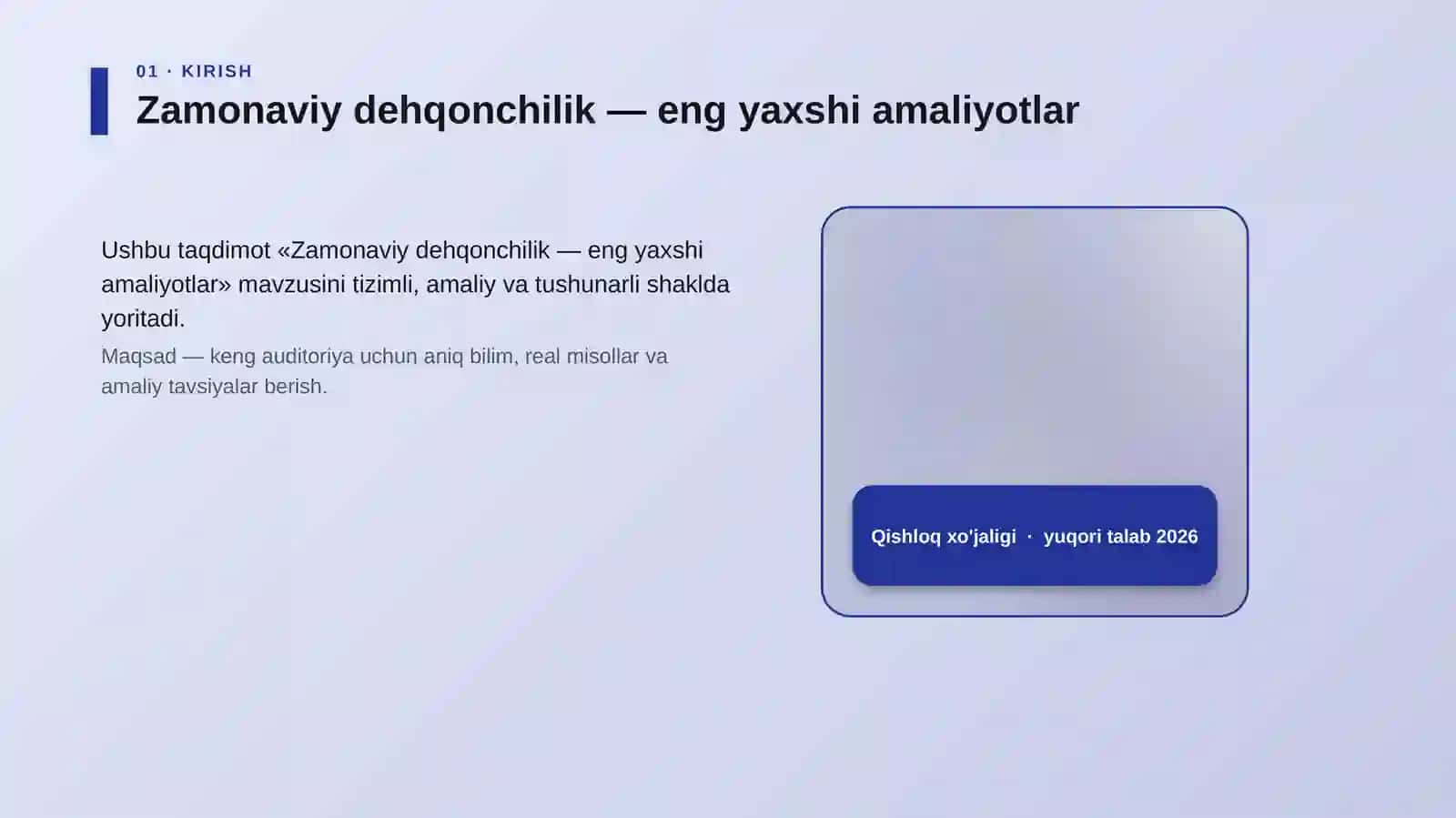 Zamonaviy dehqonchilik — eng yaxshi amaliyotlar 4