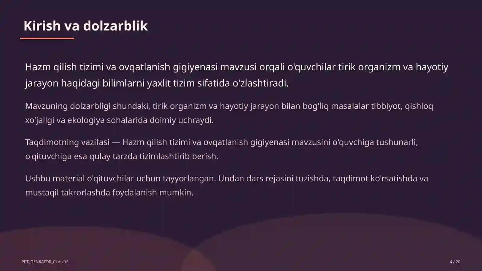 Hazm qilish tizimi va ovqatlanish gigiyenasi (8-sinf) 4