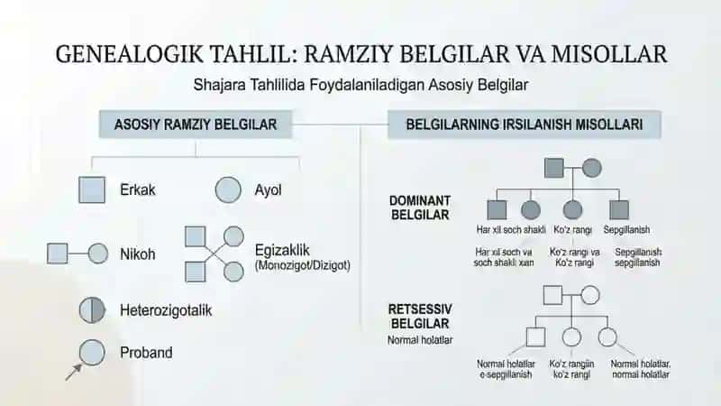 Odam genetikasini oʻrganish usullari genealogik populyatsion statistik va egizaklar usuli 4