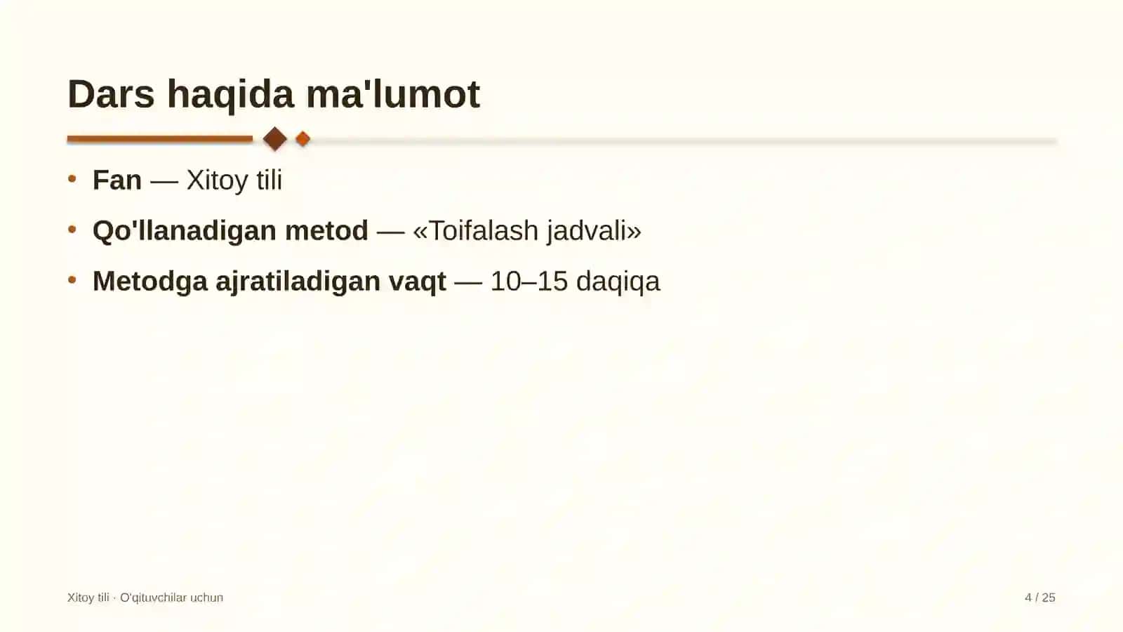 xitoy tili darslarida toifalash jadvali metodidan foydalanish 1181 4