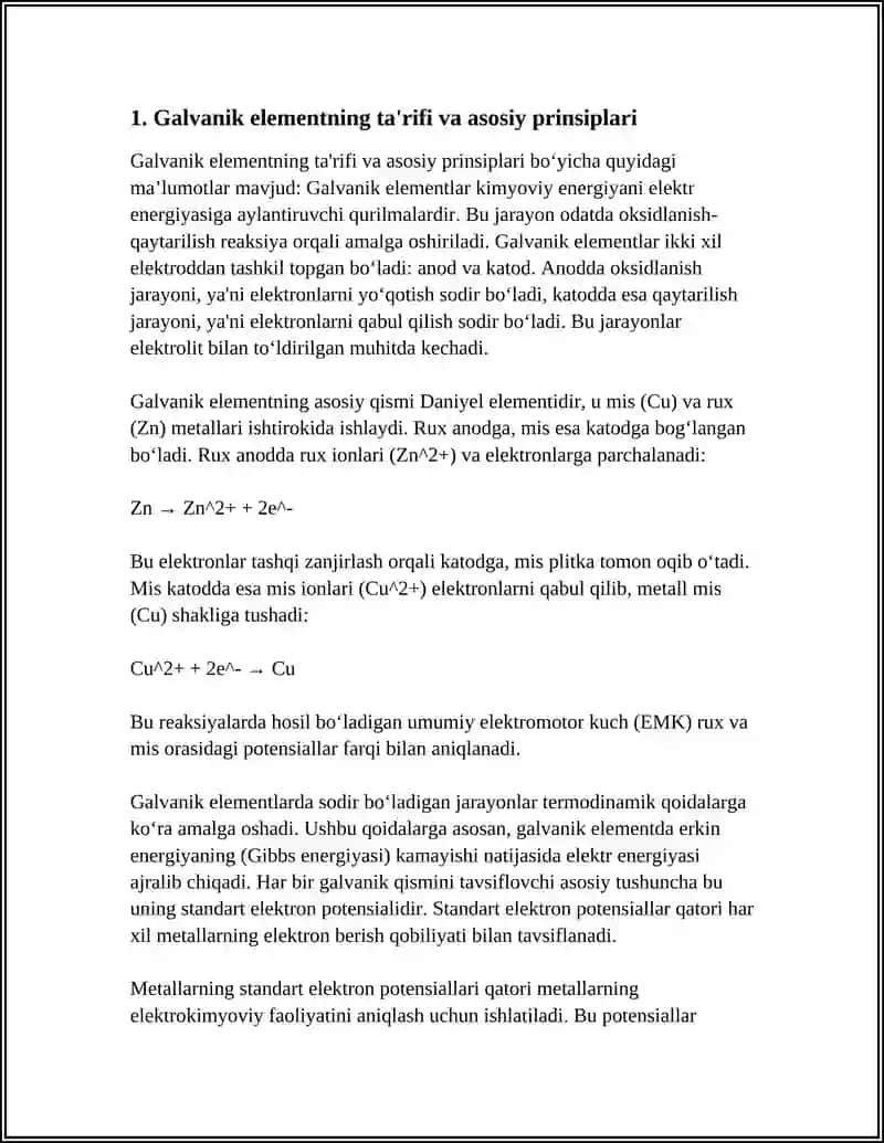 GALVANIK ELEMENT TUSHUNCHASI 4