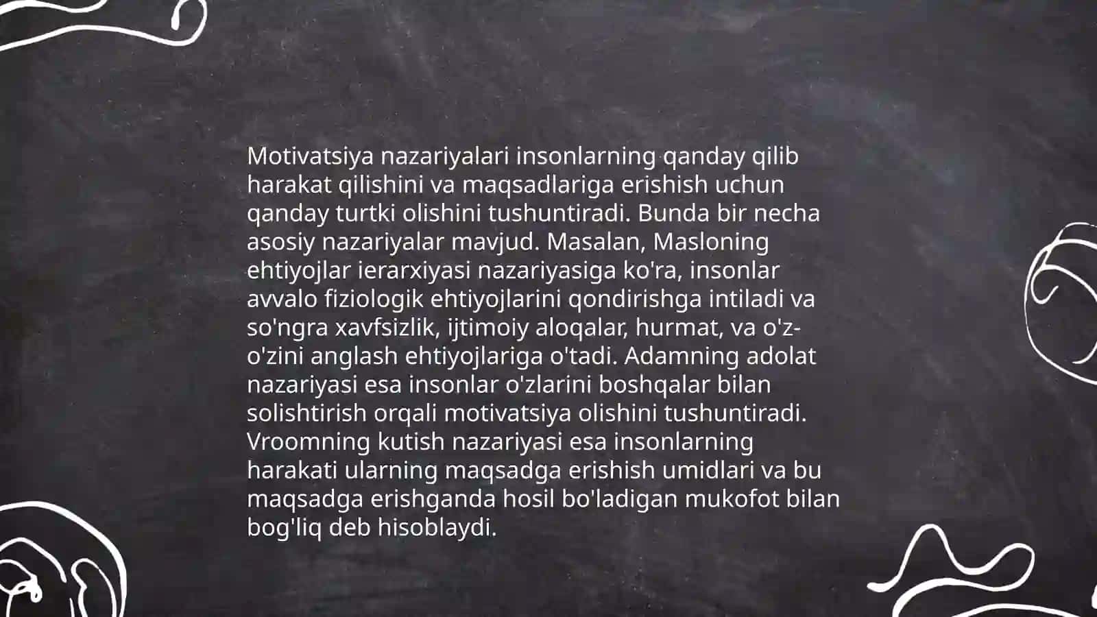 Motiv va mativatsiya va xissiyotning namoyon boʻlishi by Roʻzimbayeva Soʻnajon 4