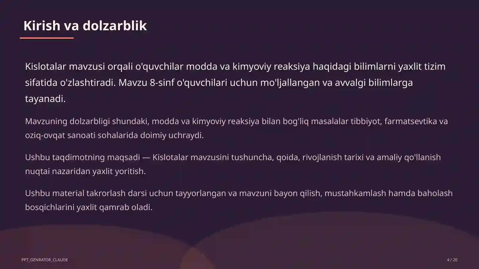 Kislotalar (8-sinf) 4
