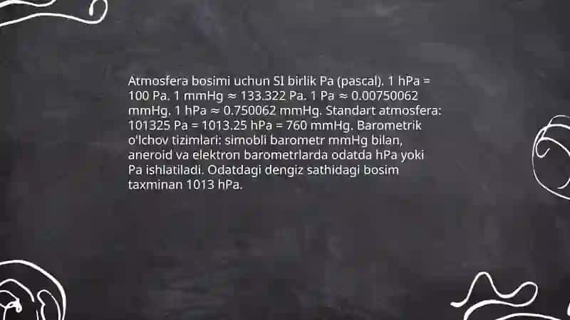 Atmosfera bosimi 4