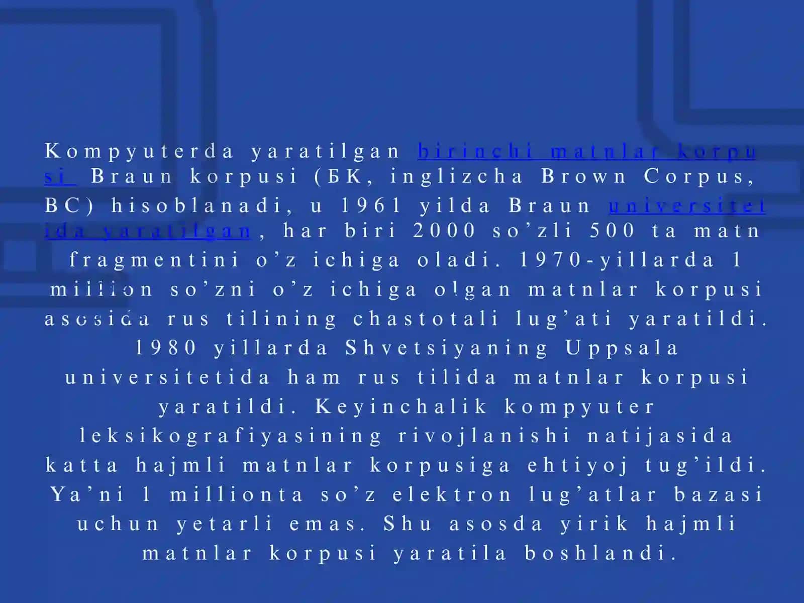 VEB-SAHIFALARDAN foydalanib, korpus taksonomiyasini yaratish. 4