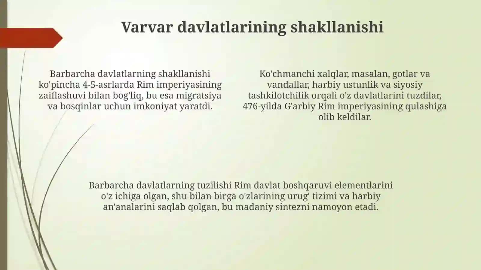 Vizantiya va Varvarlar davlatlari 4