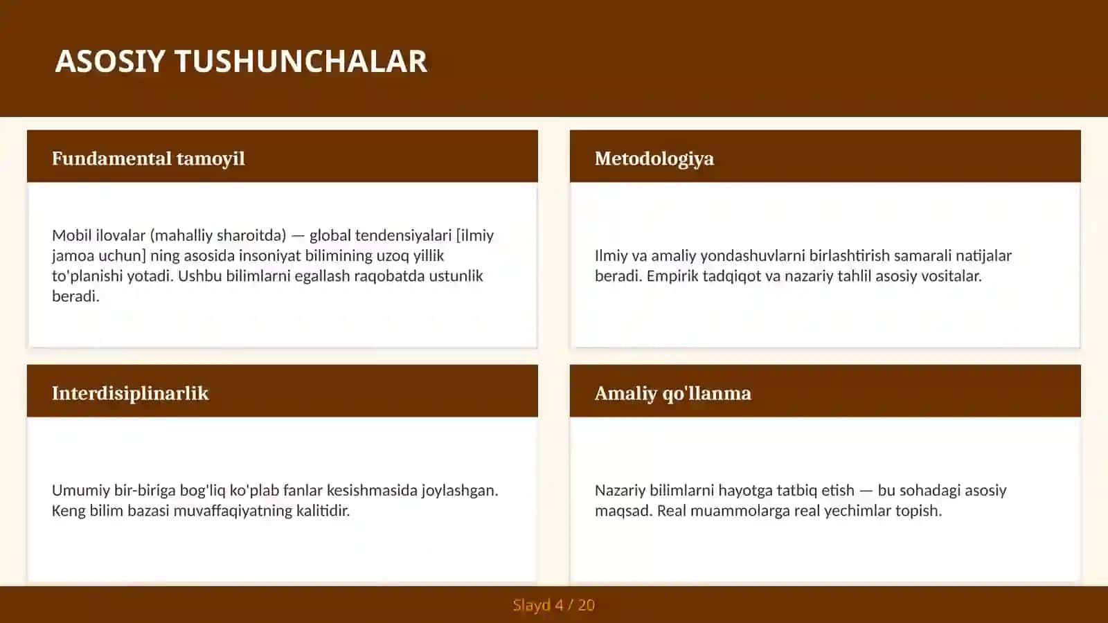 MOBIL ILOVALAR (MAHALLIY SHAROITDA) — GLOBAL TENDENSIYALARI [ILMIY JAMOA UCHUN] 4
