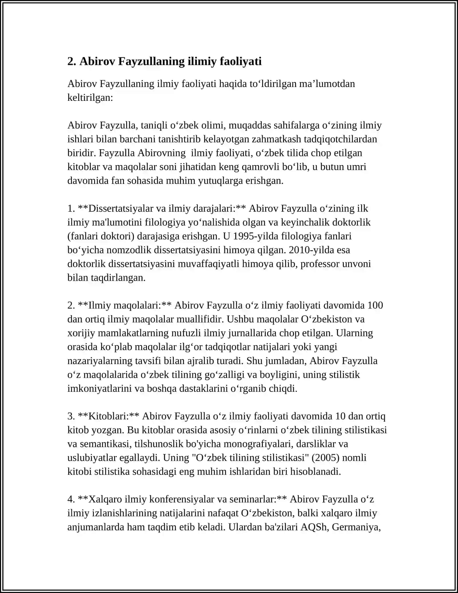 PULNING TOVAR SIFATIDAGI XUSUSIYATLARI NIMALARDAN IBORAT 4