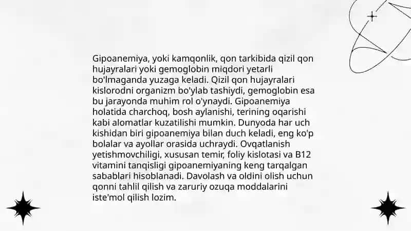 Bolalarda gipo va aplastik anemiyalar 4