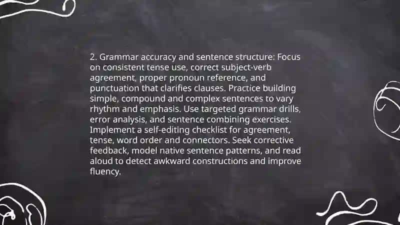 Improve speaking and writing skills 4