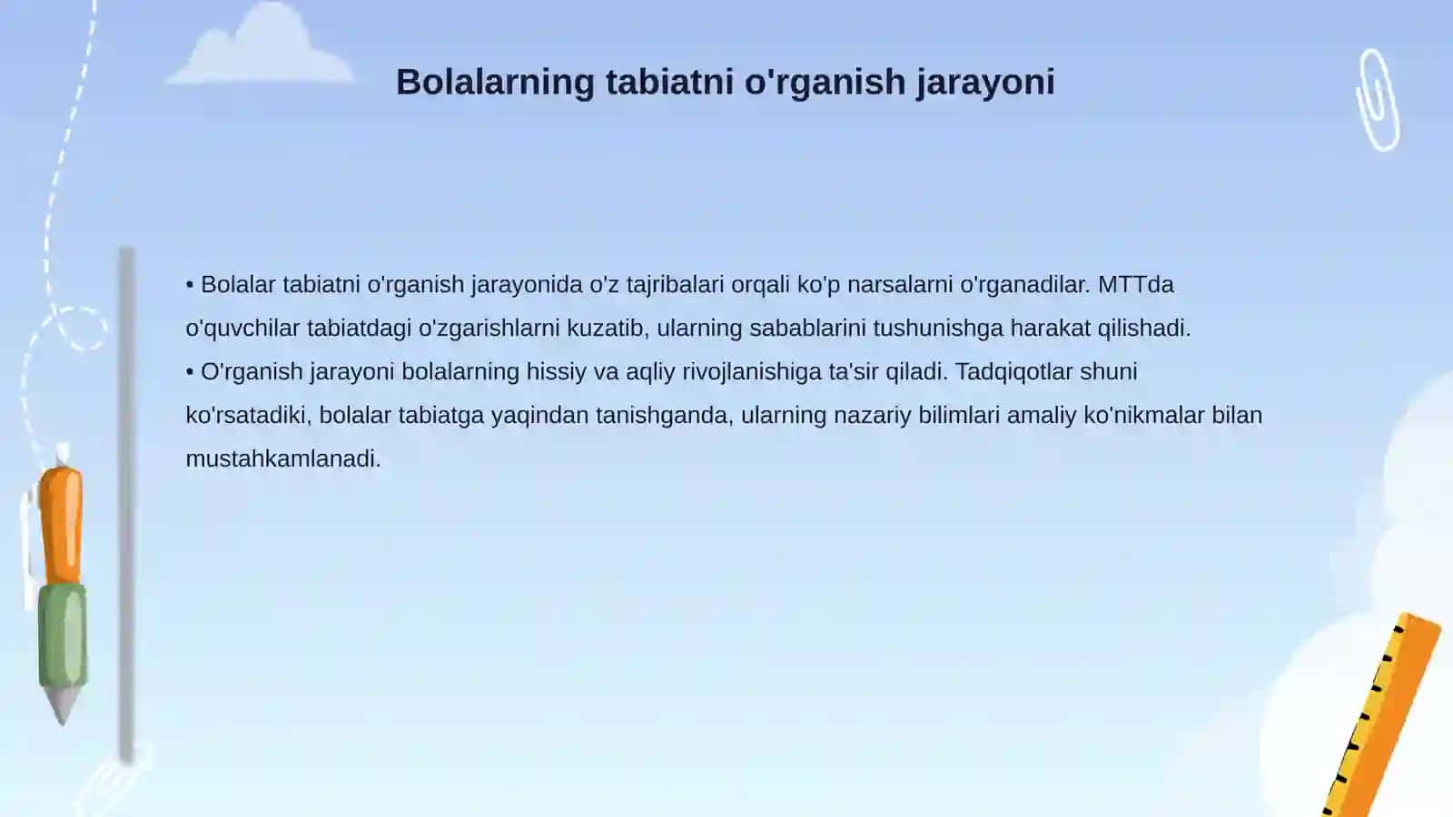 MTTda tabiat bilan tanishtirishga doir ishlar tizimi 4