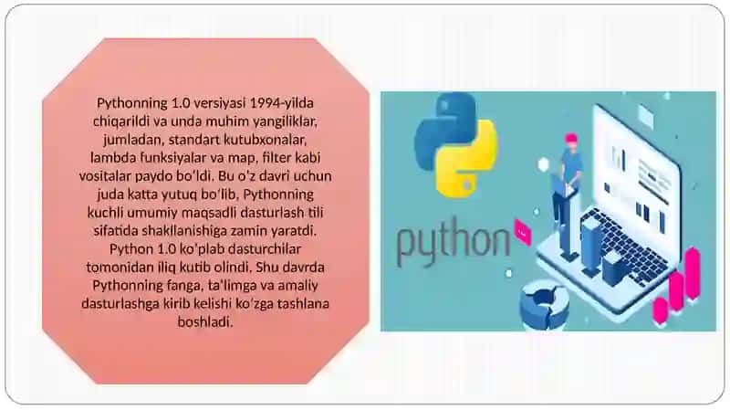 Python dasturlash tilining tarixi 4