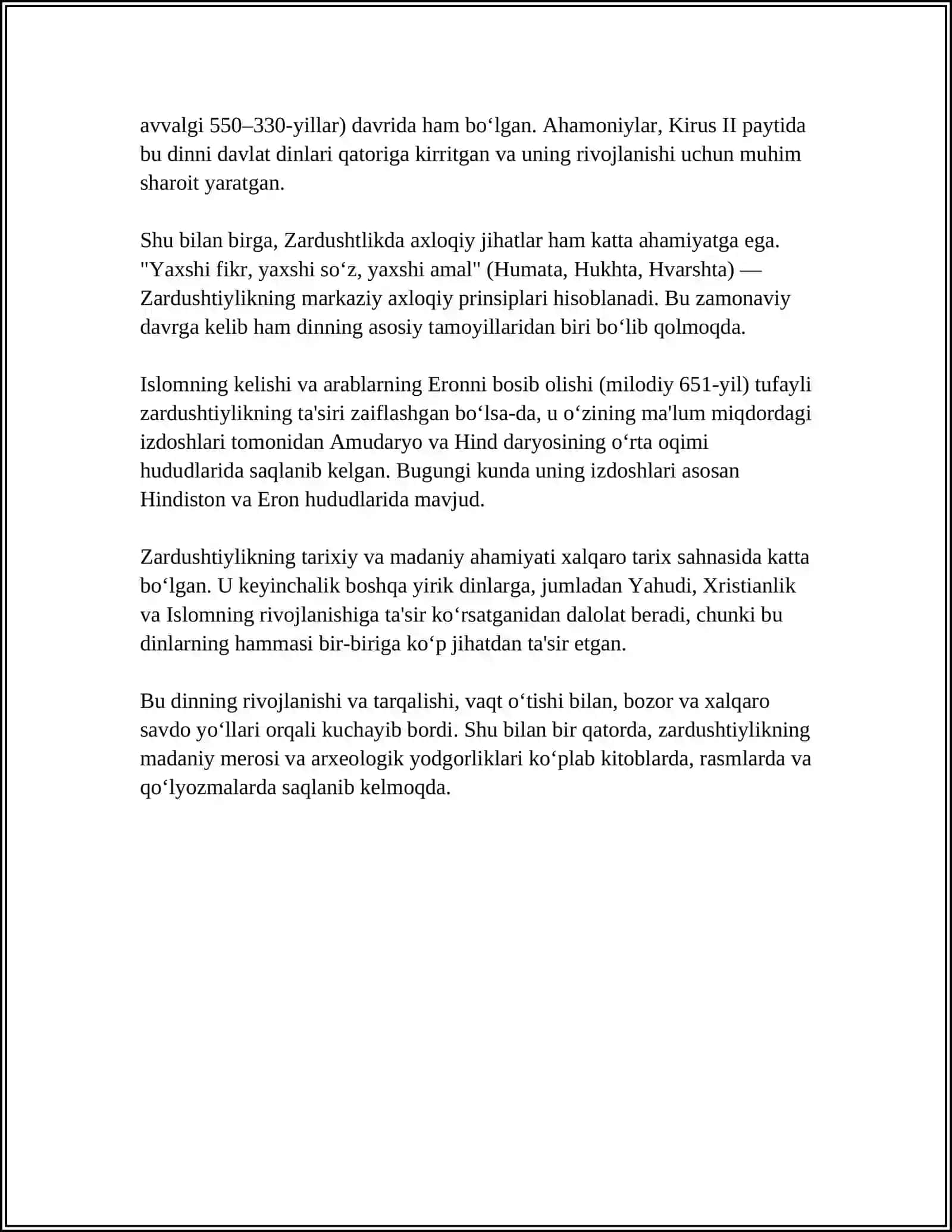 ZARDUSHTIYLIKNING DINIY IYERARXIYASI 4