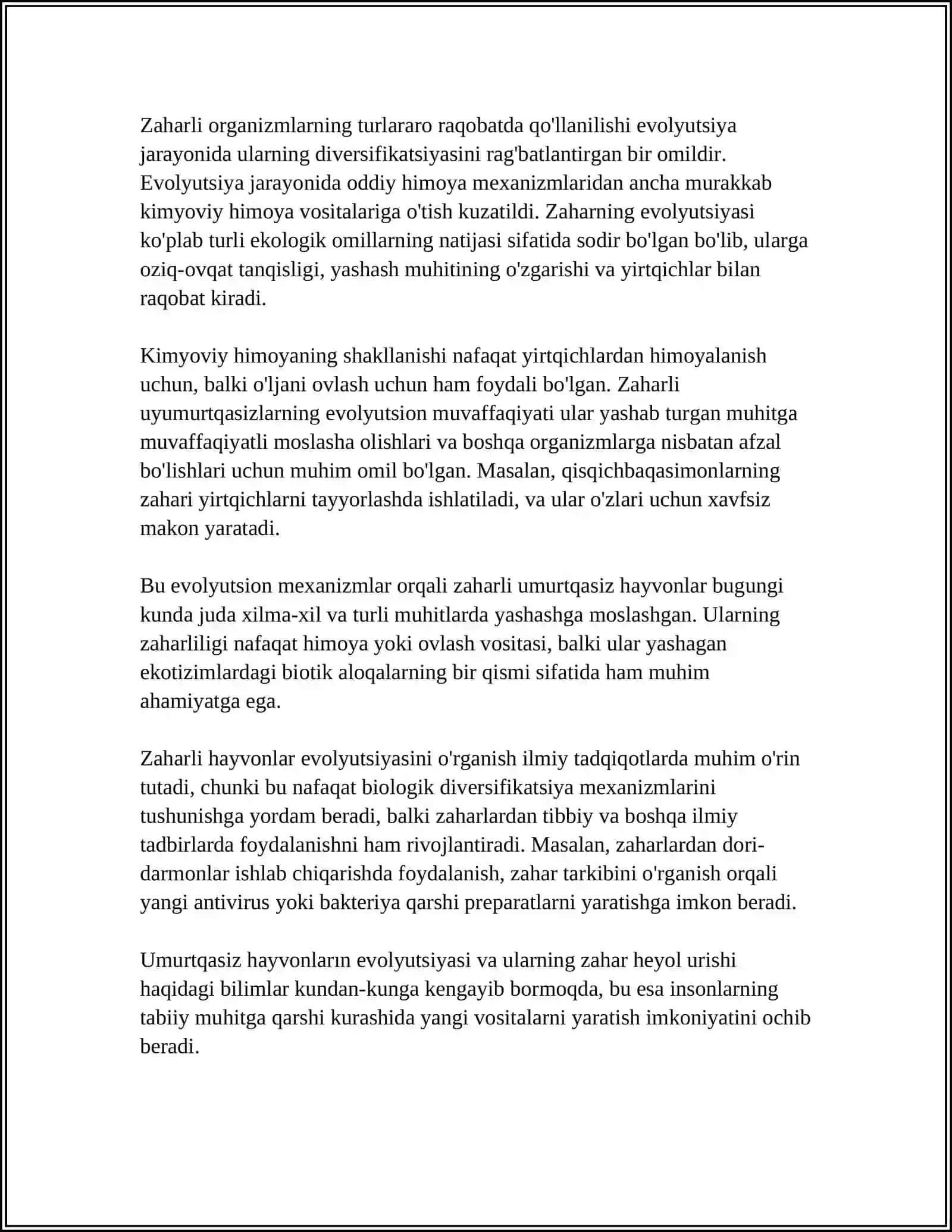 ZAHARLI UMURTQASIZ HAYVONLAR SISTEMATIKASI 4