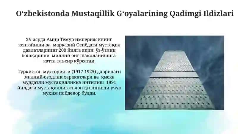 O’zbekistonda Mustaqillik Gʻoyalari 4