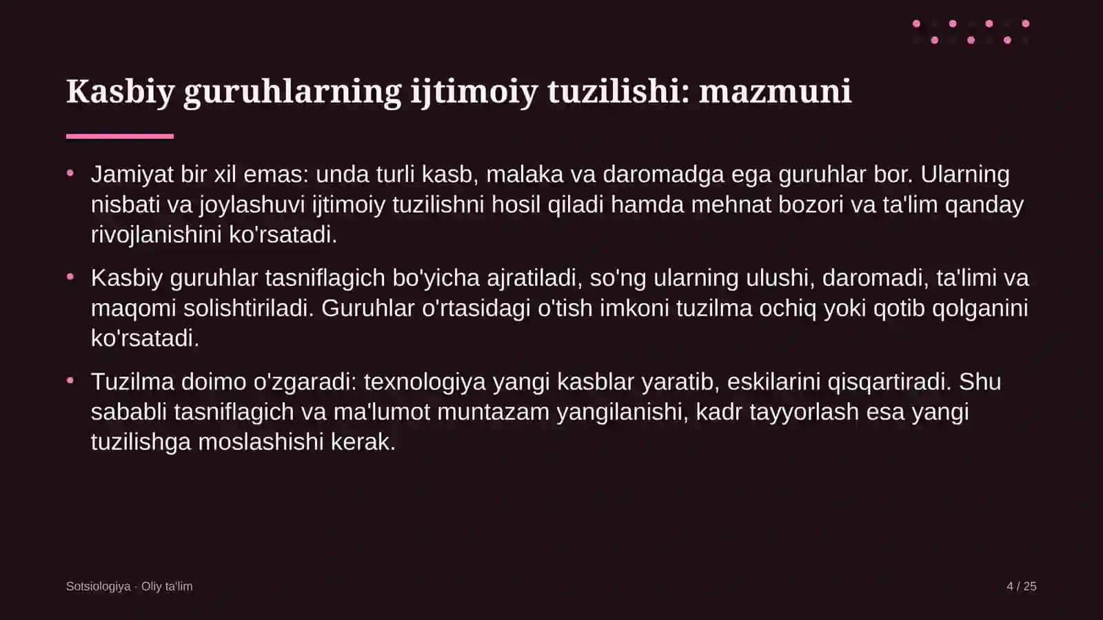 Bolalar turizmida kasbiy guruhlarning ijtimoiy tuzilishi 4