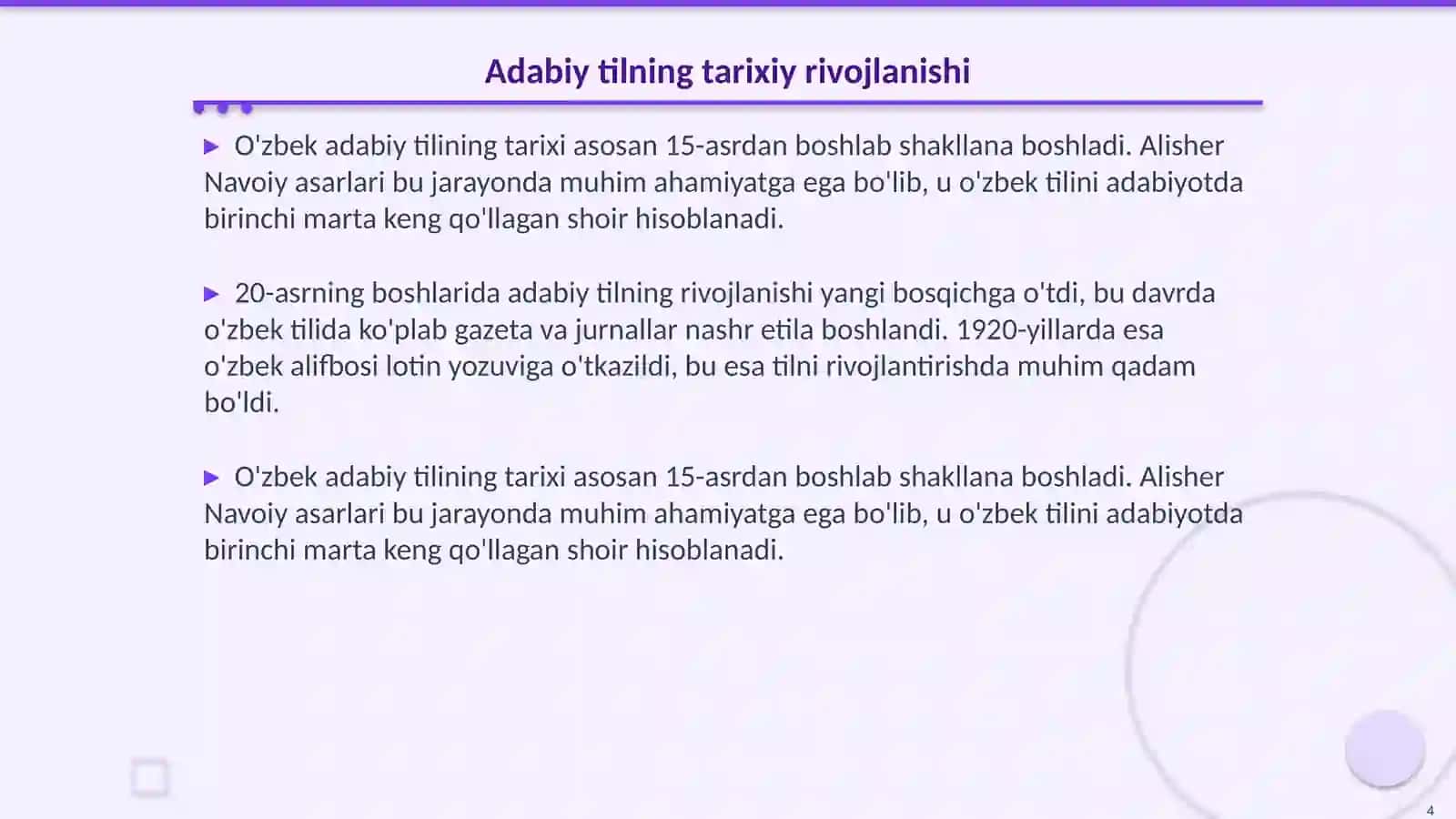 Adabiy tilni rivojlantiruvchi omillar 4