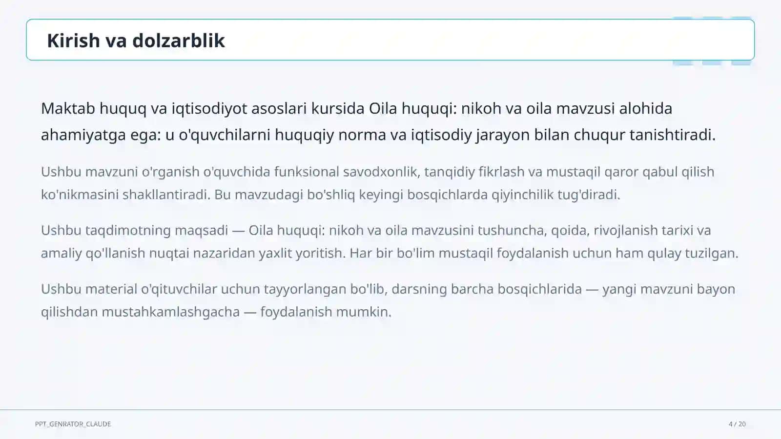 Huquq va iqtisodiyot asoslari (9–11) 4