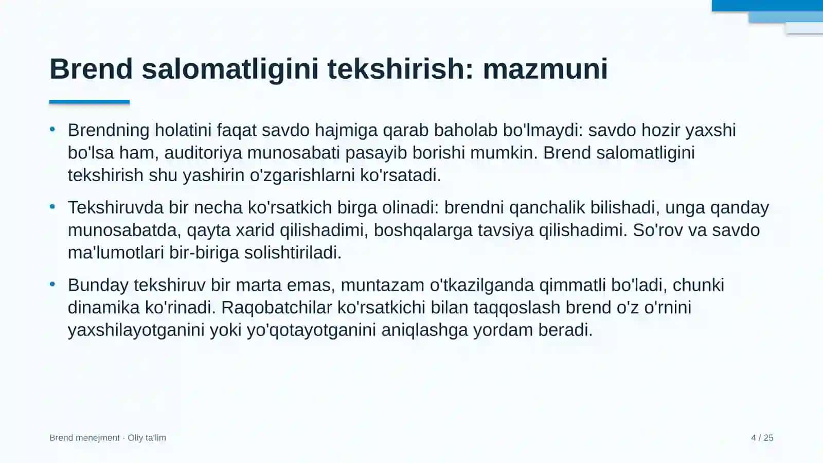 Pillachilikda brend salomatligini tekshirish 4