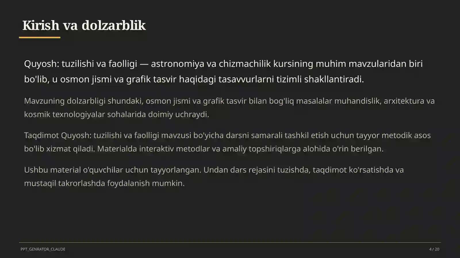 Quyosh: tuzilishi va faolligi (11-sinf) 4