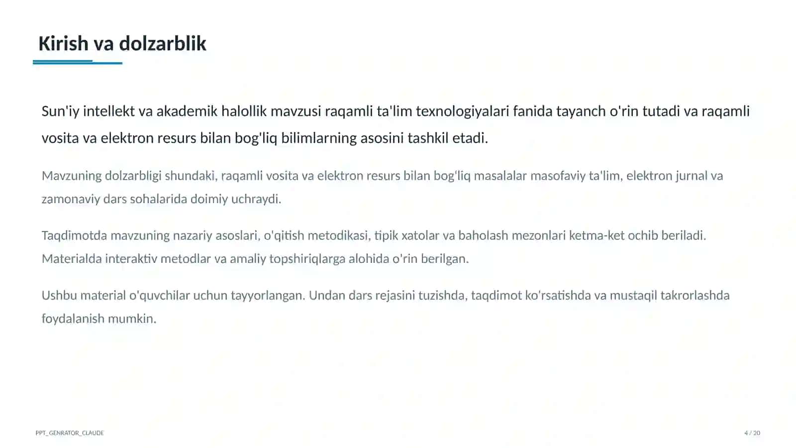 Sun'iy intellekt va akademik halollik 4