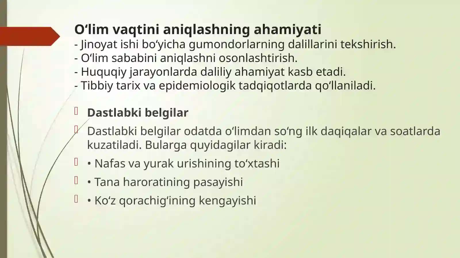 O‘lim vaqtini aniqlash 4