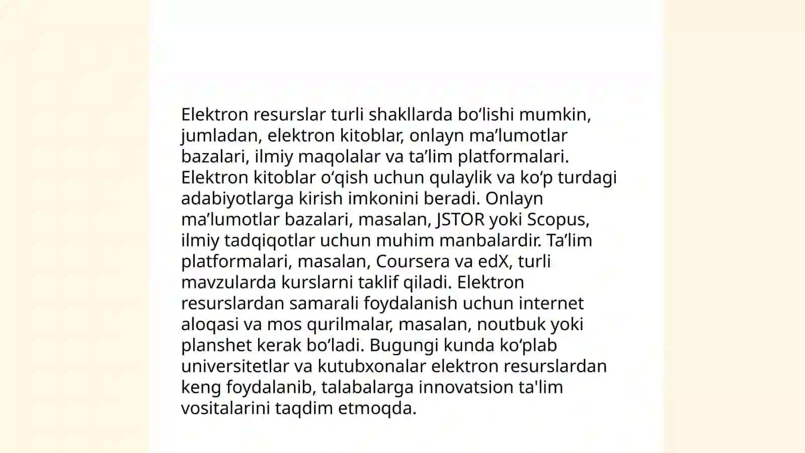Maktab kutubxonasidagi darsliklar,elektron resurslar hamda fan xonalarining jihozlanishini o'rganish 4