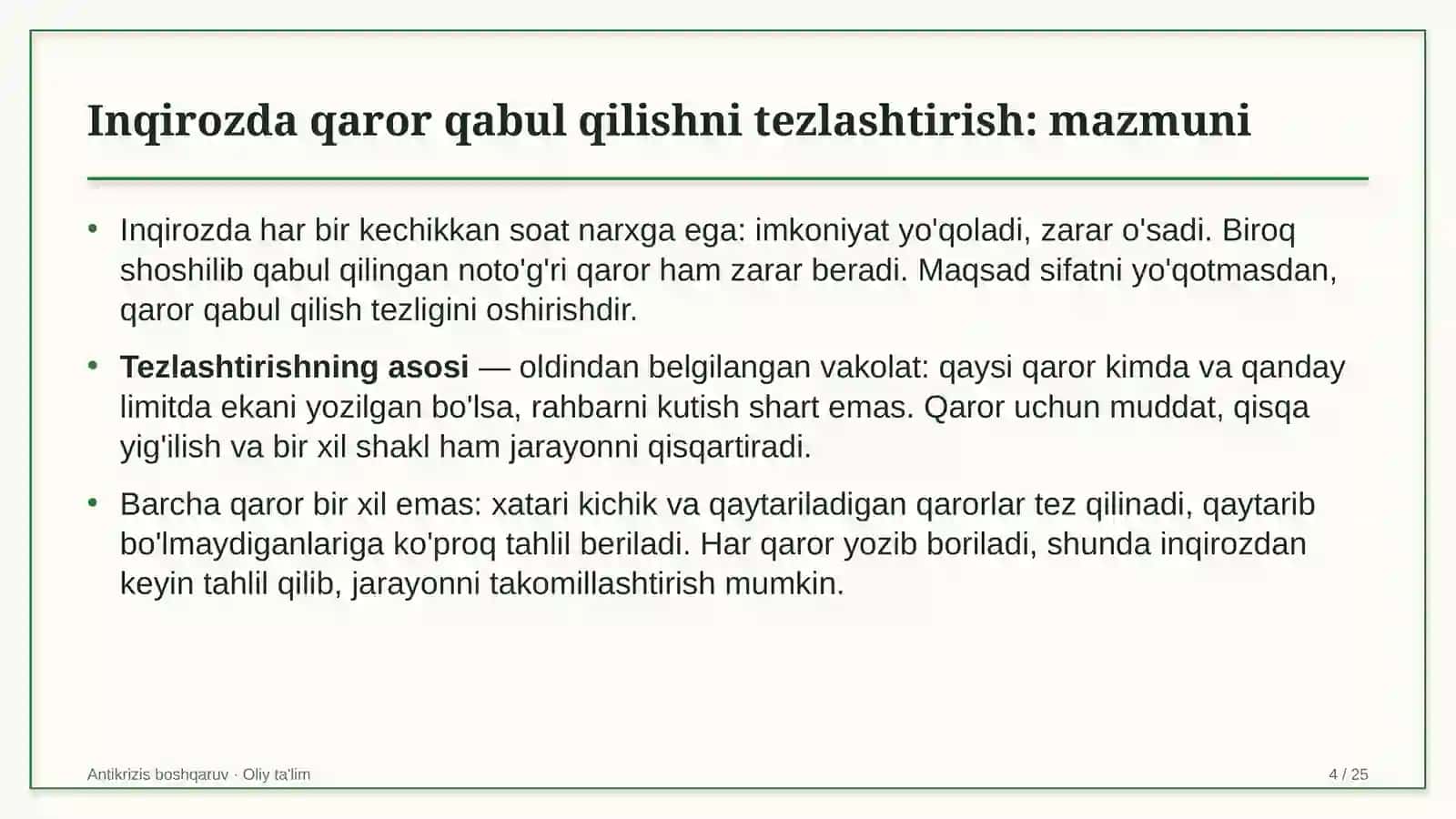 Aviakompaniyalarda inqiroz davrida qarorlar qabul qilishni tezlashtirish 4