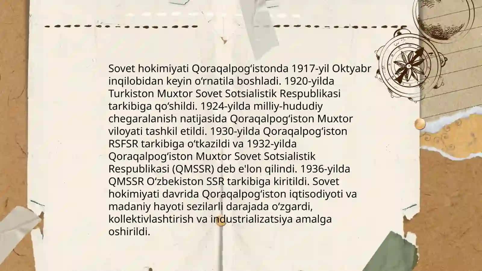 Qoraqalpog‘iston savet hukumati va totalitar tuzimning shakillanish davri (1917-1941-yillarda) 4