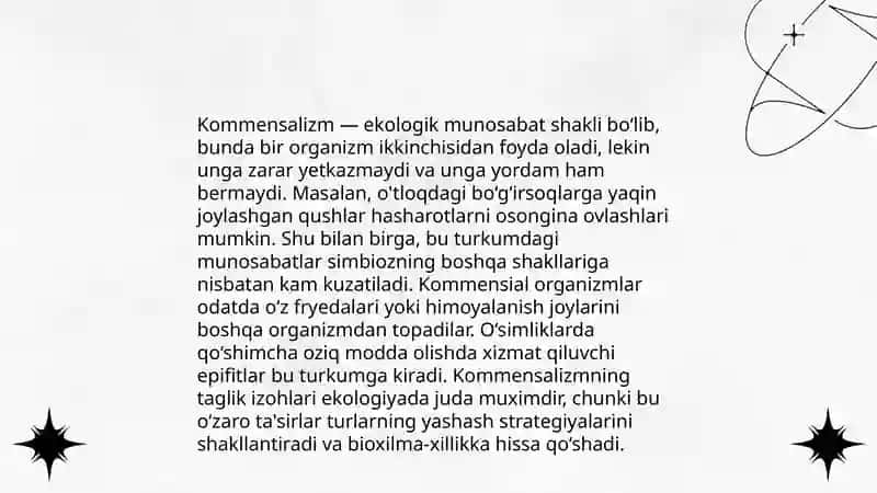 Tirik organizmlar o‘rtasidagi ekologik munosabatlar turlari va ularni o‘zgarib ketish muammolari 4