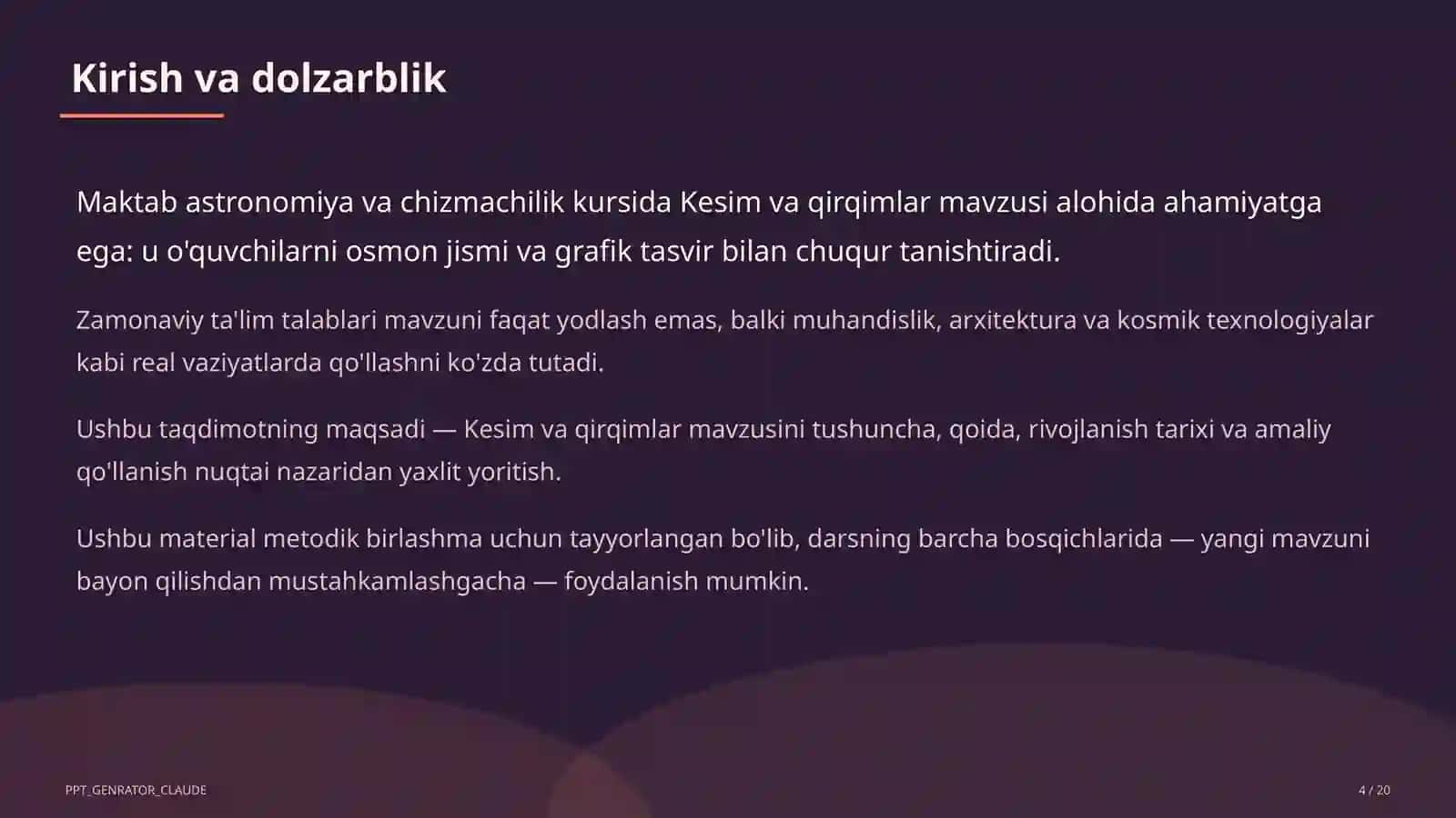 Kesim va qirqimlar (9-sinf) 4
