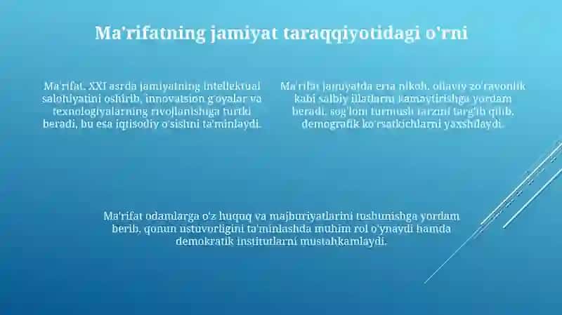 Ma'rifatli jamiyat 4