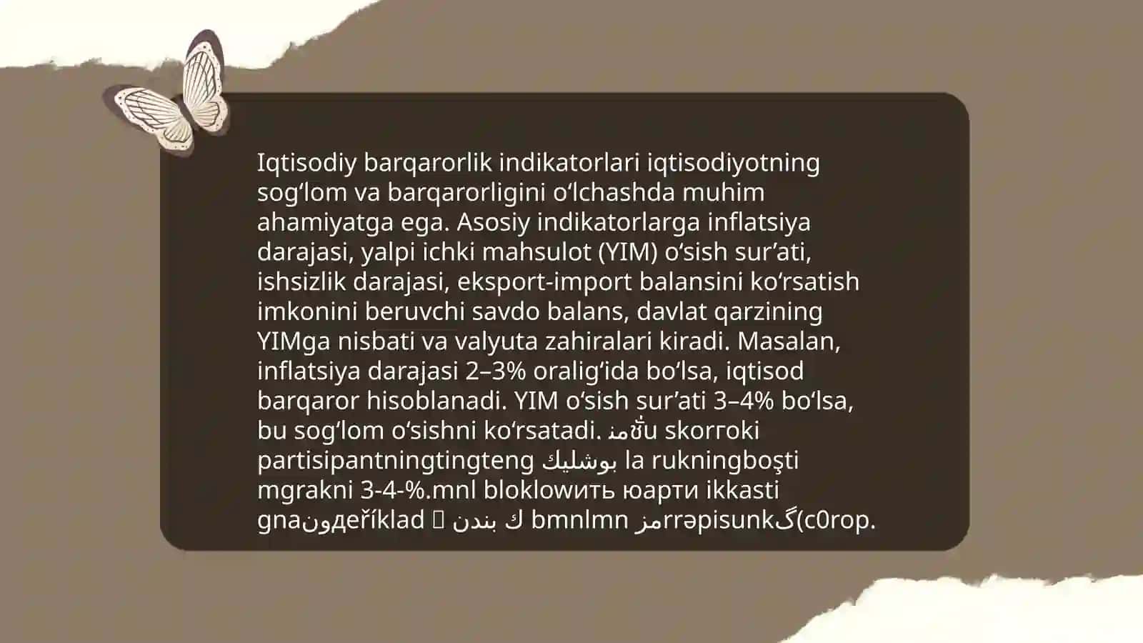 Barqaror rivojlanish indikatorlari turlari va ularni amalda qo'lash muomolari 4