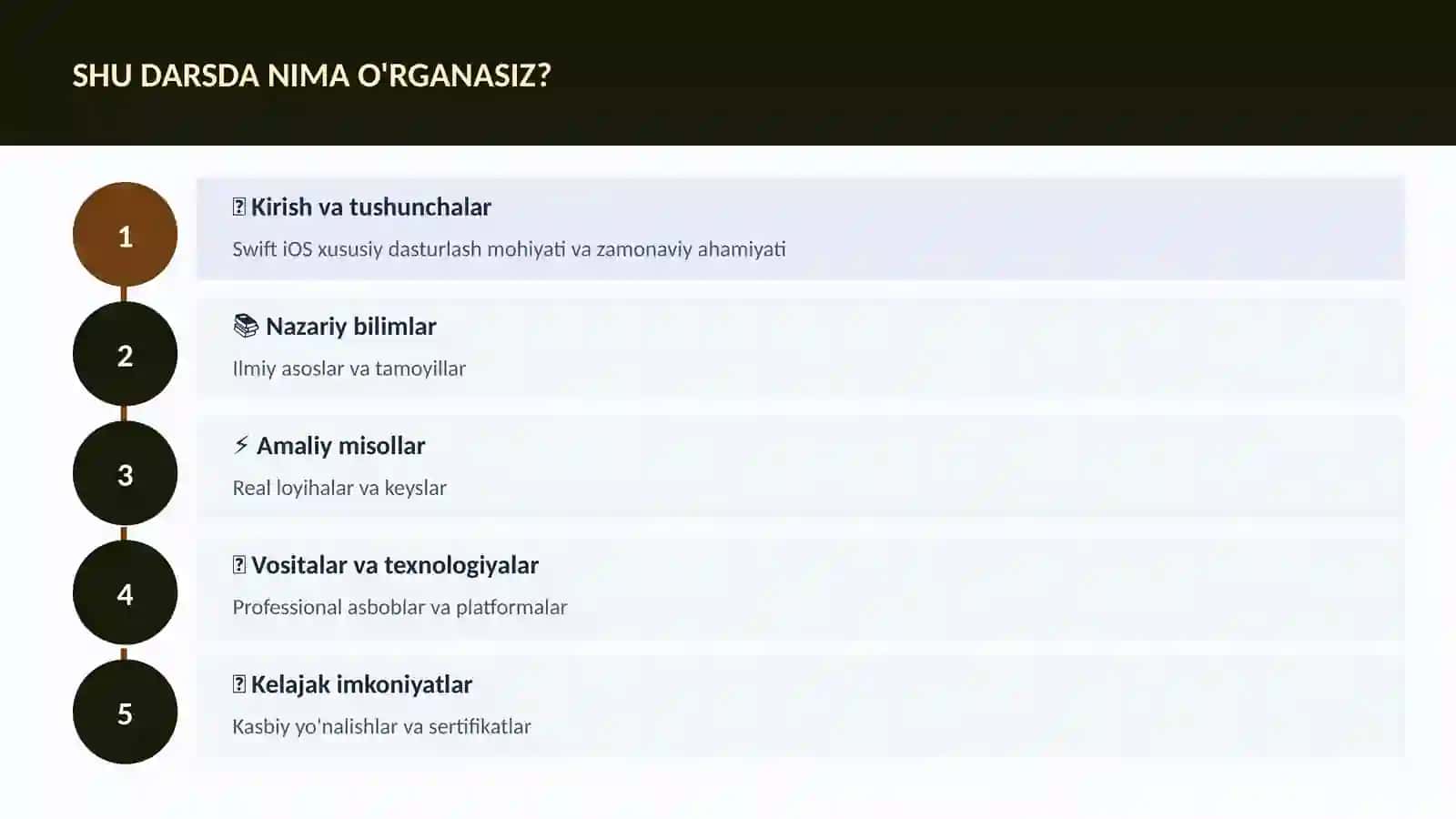 Swift iOS xususiy dasturlash 4