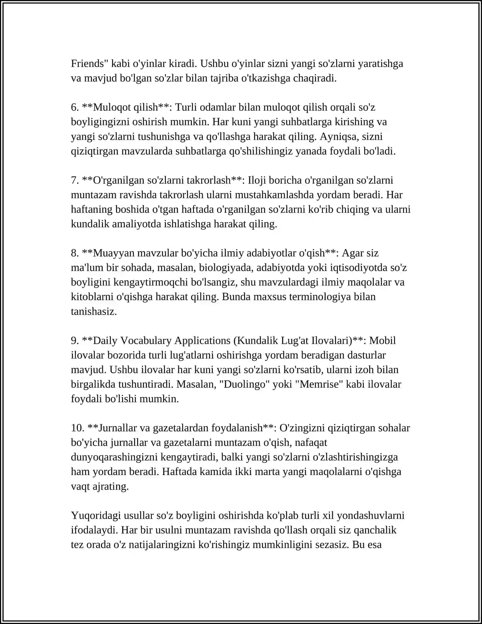 SOʼZ BAYLIGʼI TIL KOʼRKI 4