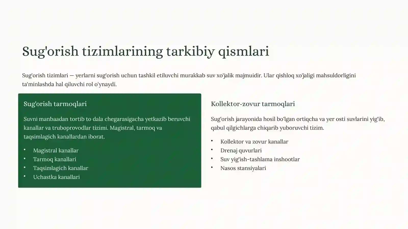 Kanallardagi suv dimlash inshootlari va sug'orishtizimlaridagikonstruksiyalari 4