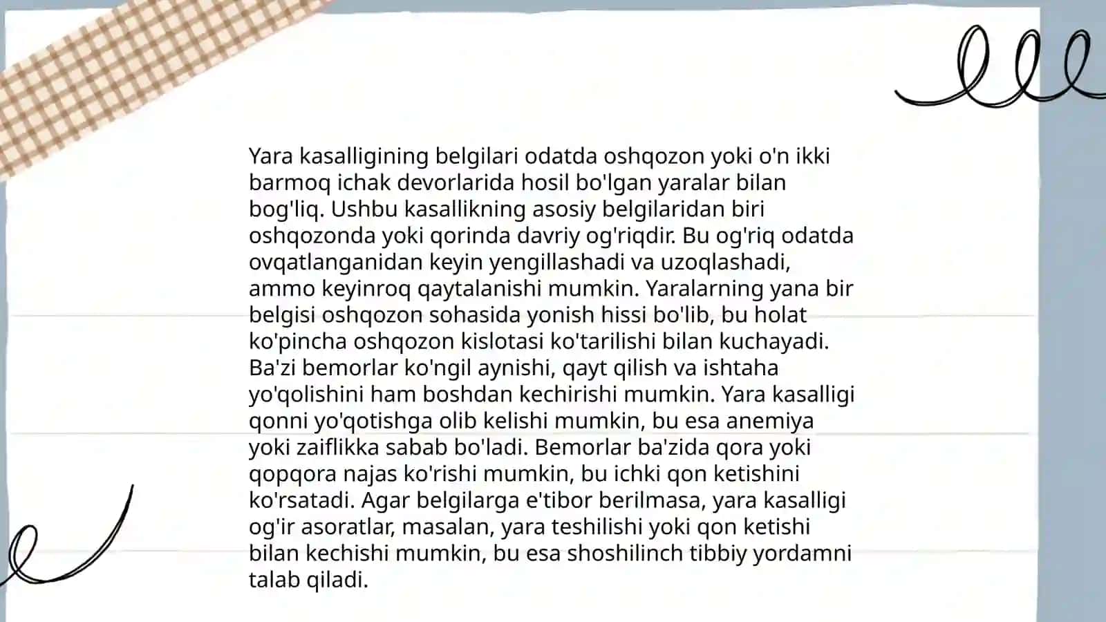 Oʼn ikki barmoqli ichak va oshqozon yara kasalliklari 4