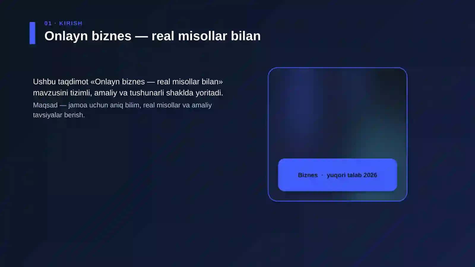 Onlayn biznes — real misollar bilan 4