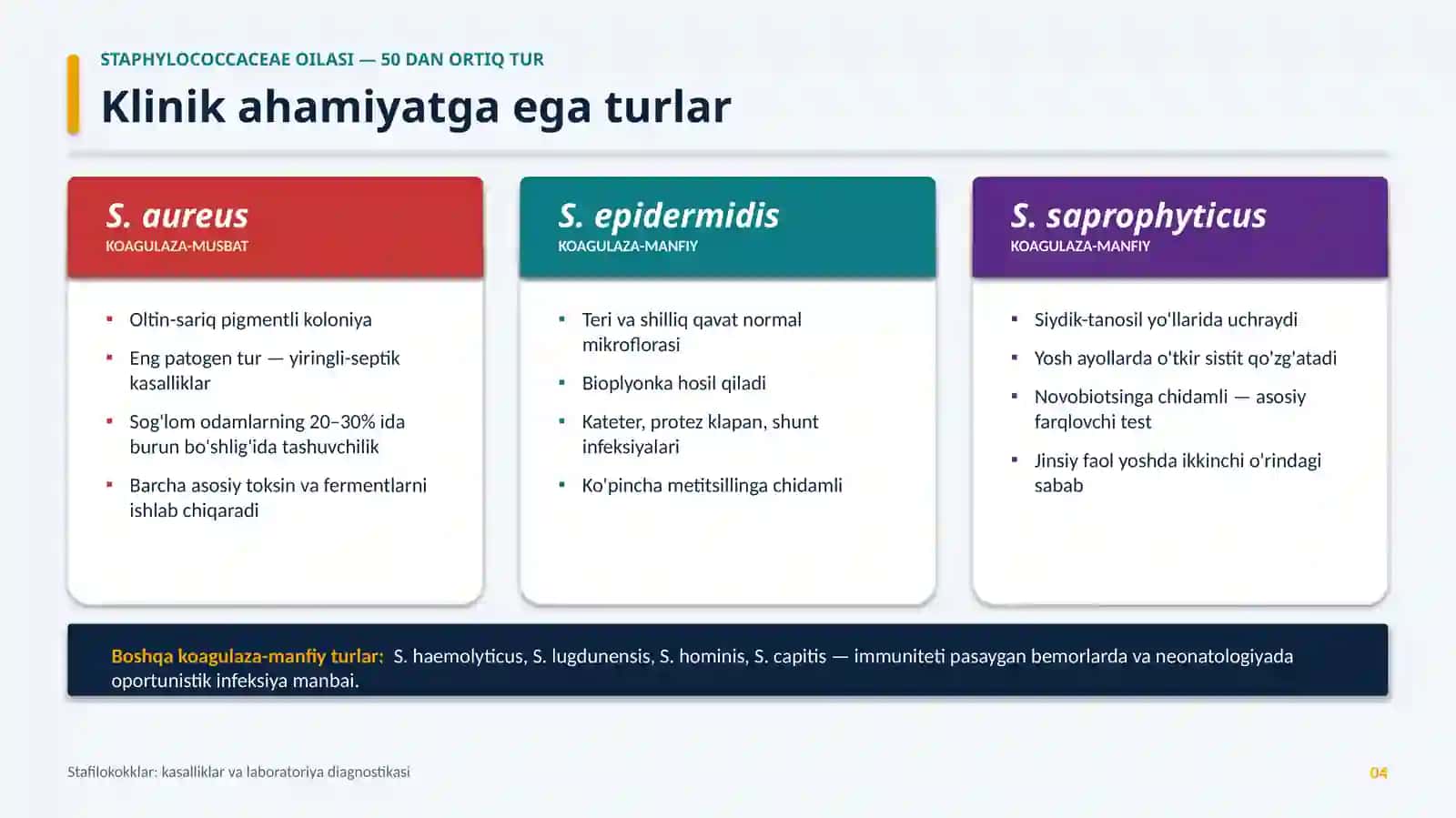 TIBBIY MIKROBIOLOGIYA · MA'RUZA TAQDIMOTI 4