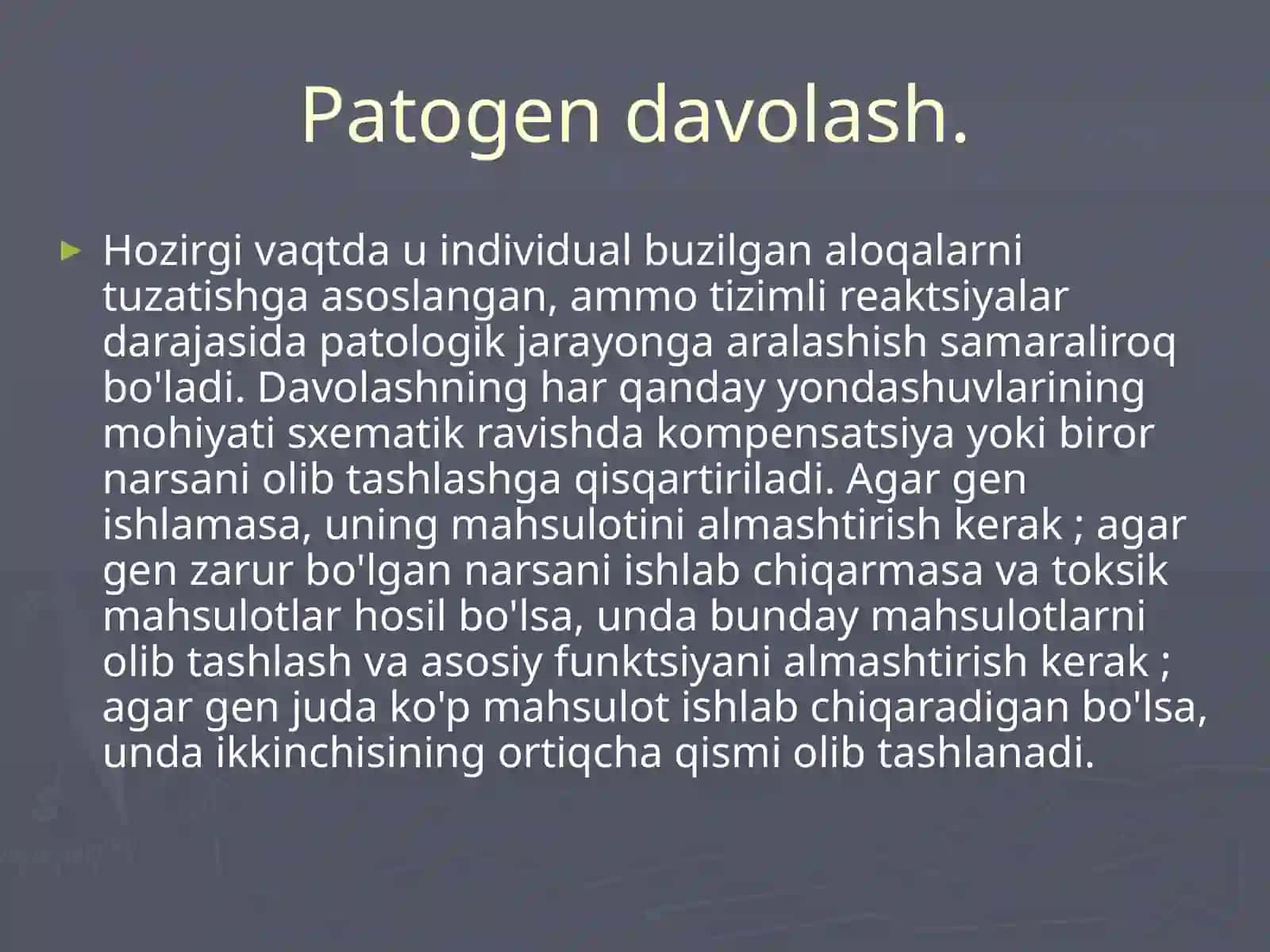 Irsiy kasalliklarni davolash tamoyillari 4