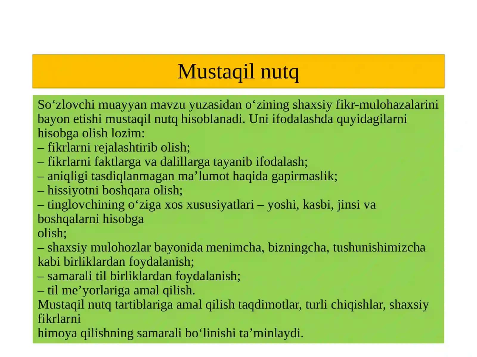 Mustaqil nutq 4