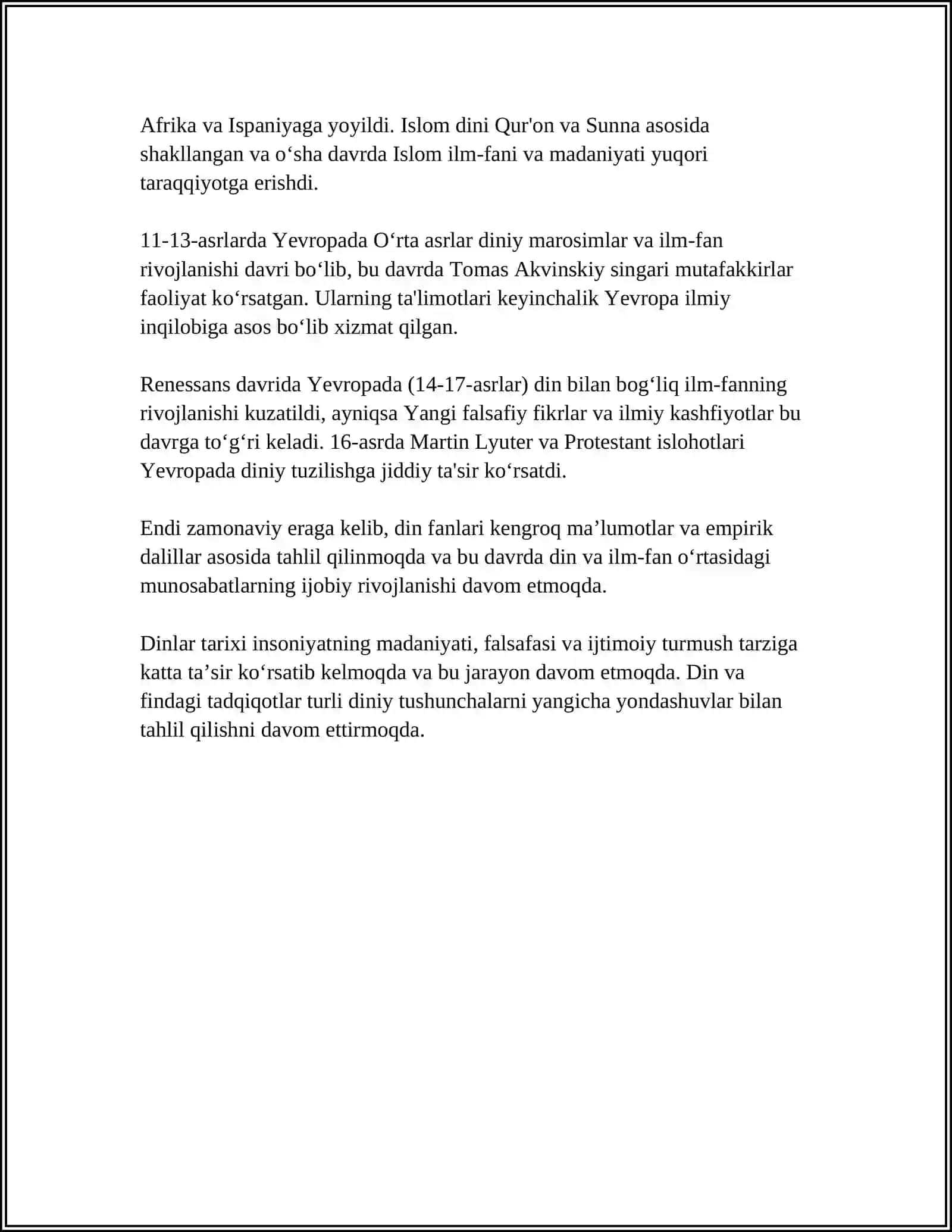 DIN, DINSHUNOSLIK, DIN FALSAFASI, TEOLOGIYA, TEOSOFIYA, XUDOJO'YLIK, DINIY E'TIQOT, AQIDA, ILOHIYOT TUSHUNCHALARINING MOHIYATI 4
