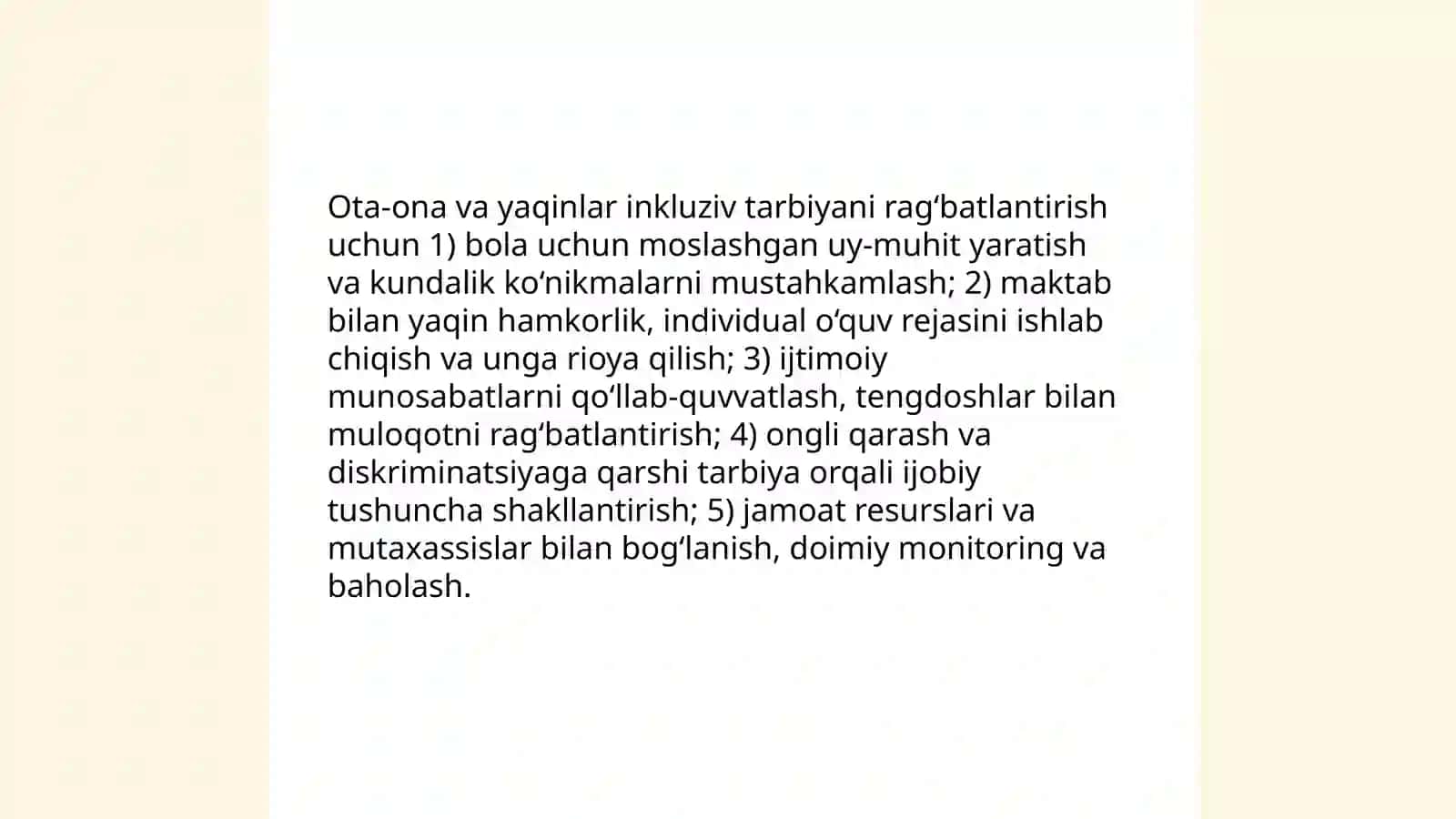 Nogironligi boʻlgan bollarni ijtimoiylashtirishda oila va jamiyatning vazifalari 4