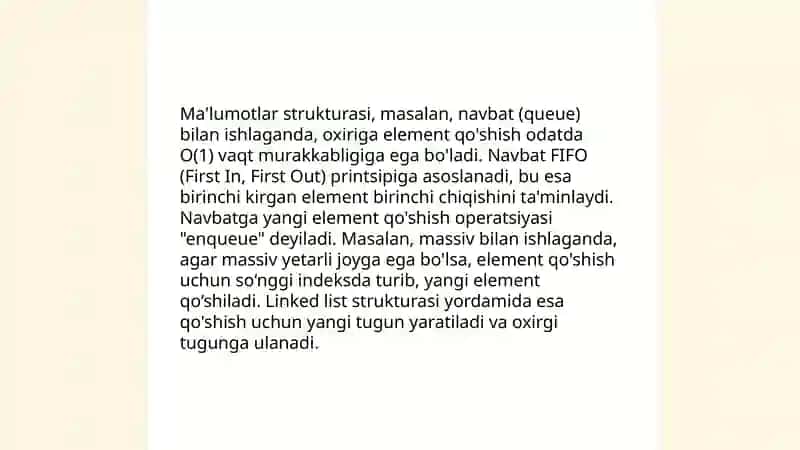 Navbat bilan ishlash 4