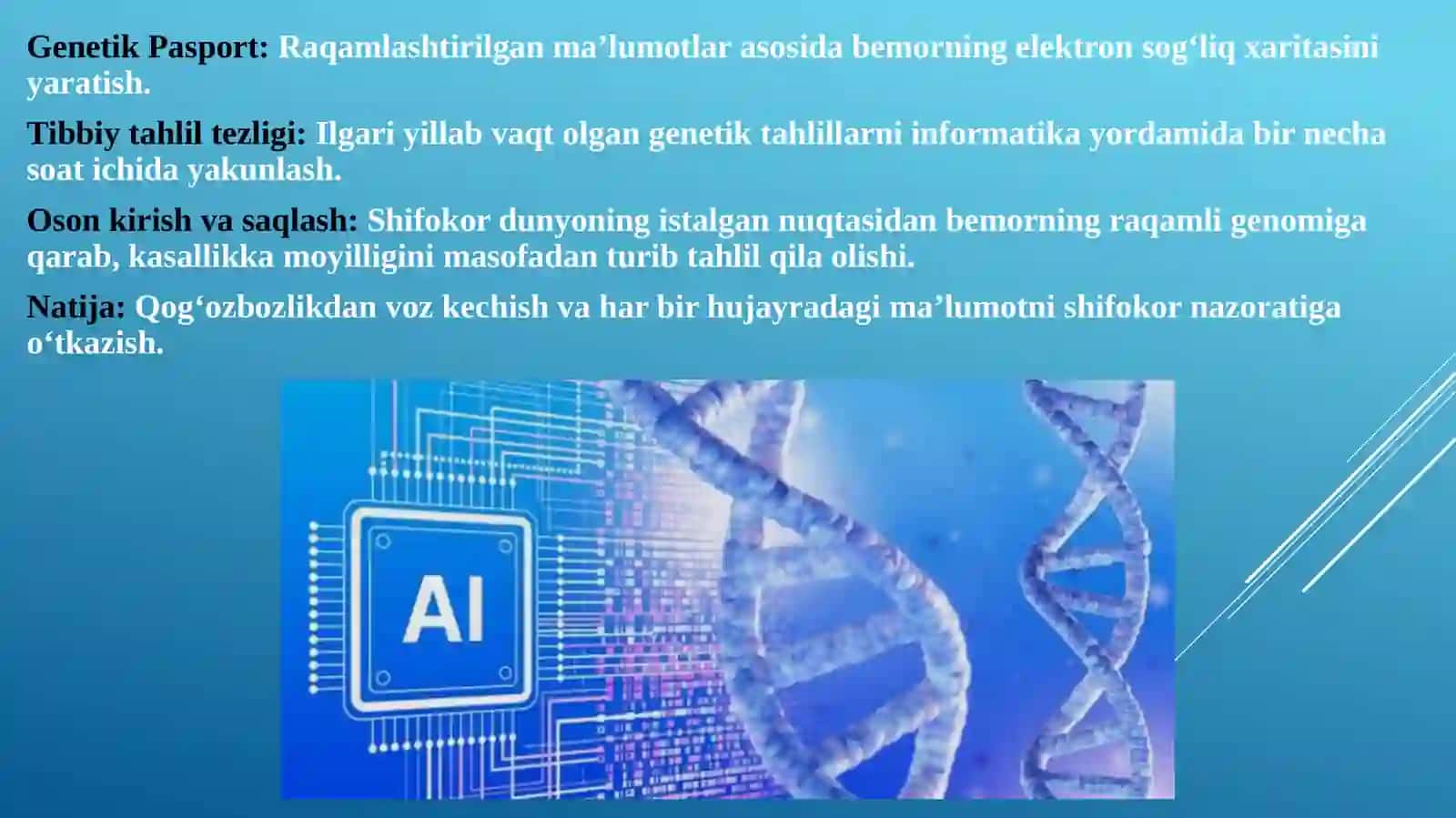 “Genomtahlilidasun’iyintellektvabioinformatikaningqo‘llanilishi” 4